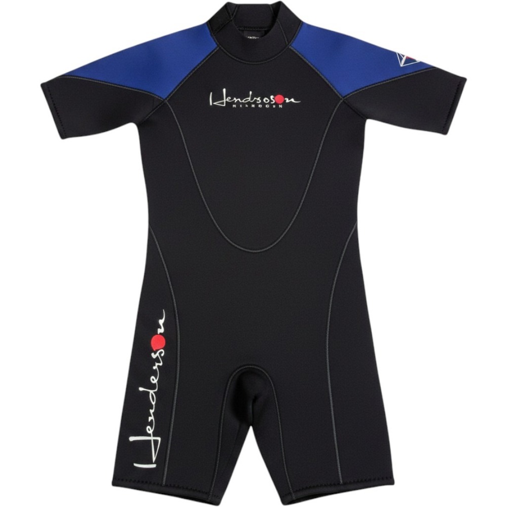Henderson Kids Thermoprene 3mm Shorty Wetsuit Black Blue Dive Snorkel Suit